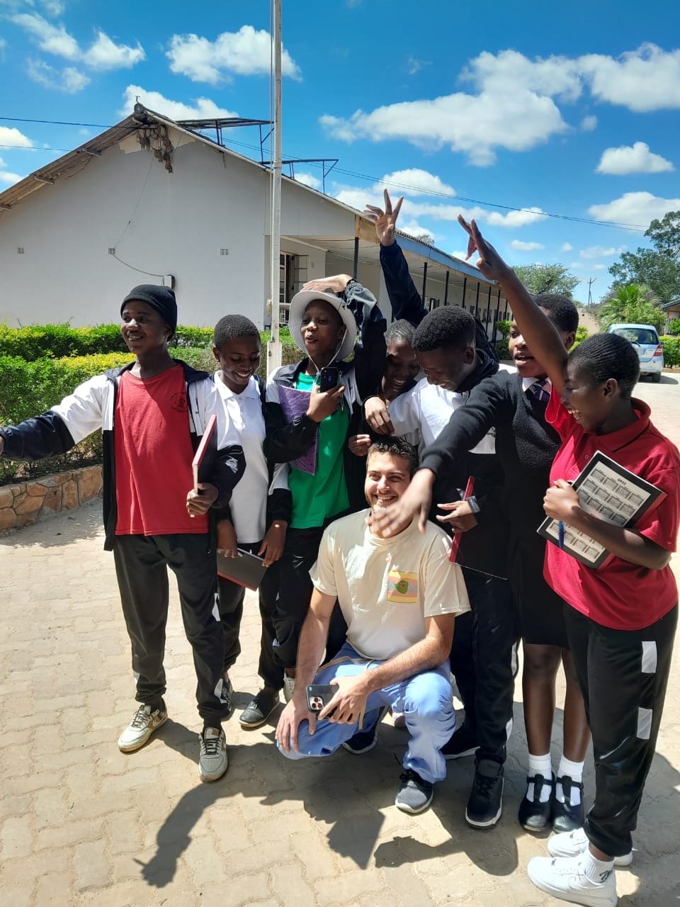 Volunteer team post-mission celebration